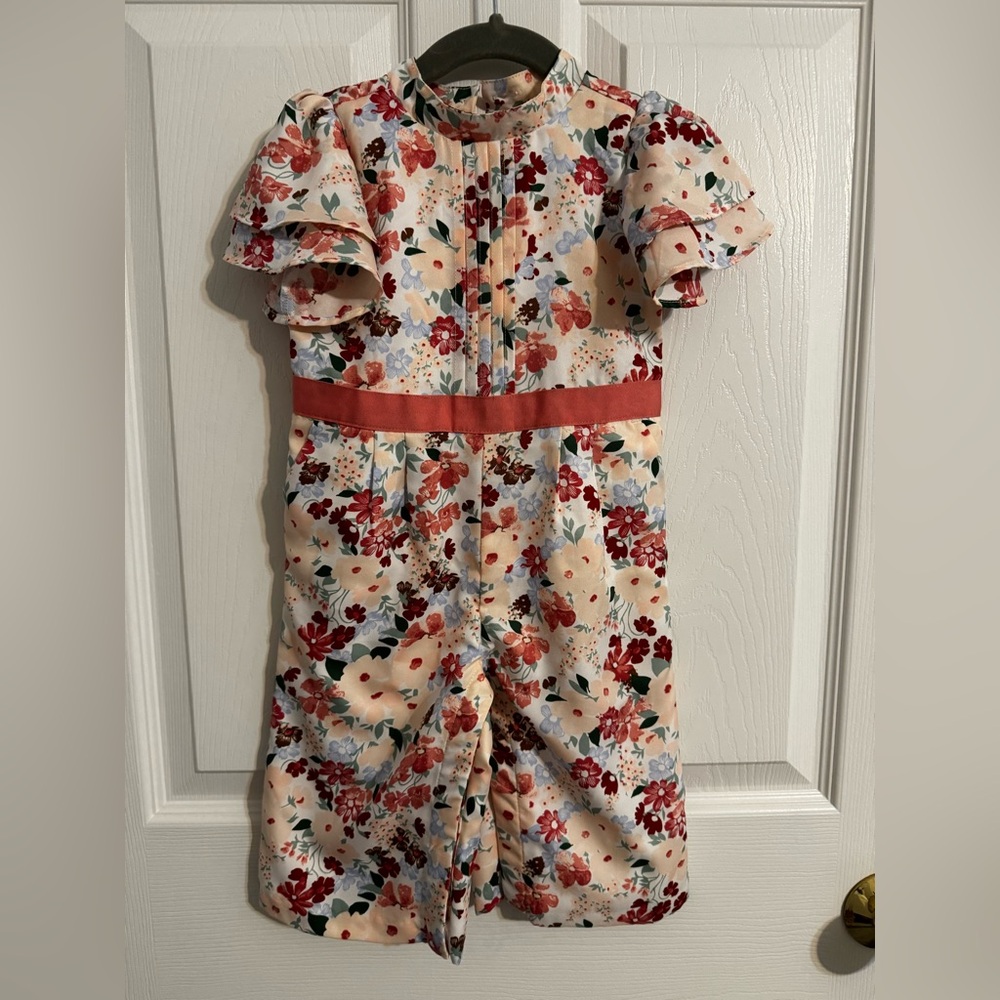 Floral Ruffle Sleeve Jumpsuit